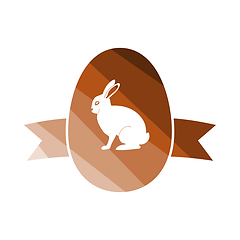 Image showing Easter Egg With Ribbon Icon