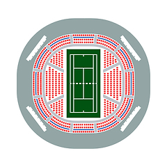 Image showing Tennis Stadium Aerial View Icon