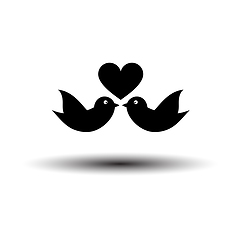 Image showing Dove With Heart Icon
