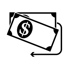 Image showing Cash Back Dollar Banknotes Icon