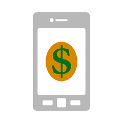 Image showing Smartphone With Dollar Sign Icon