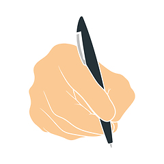 Image showing Hand With Pen Icon