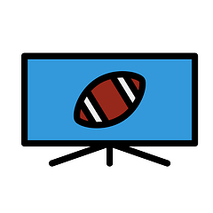 Image showing American Football Tv Icon