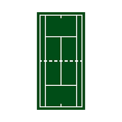 Image showing Tennis Field Mark Icon