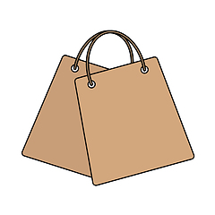 Image showing Two Shopping Bags Icon