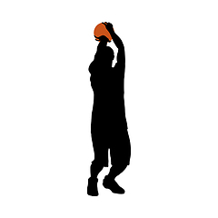 Image showing Basketball Player Silhouette