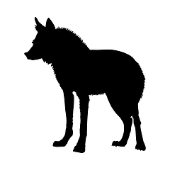 Image showing Maned Wolf Silhouette