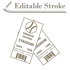 Image showing Baseball Tickets Icon