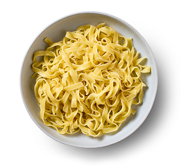 Image showing bowl of pasta tagliatelle