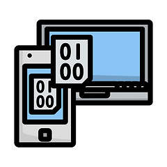 Image showing Exchanging Data Icon