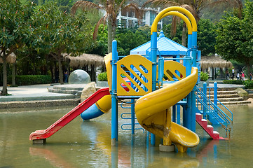 Image showing Colorful water playground