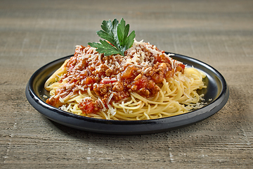 Image showing spaghetti with sauce bolognese