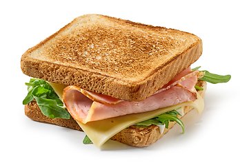 Image showing ham and cheese toast