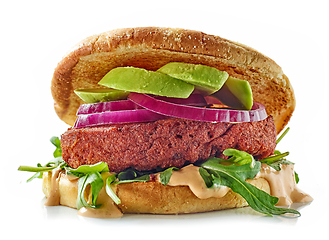 Image showing fresh tasty vegan burger