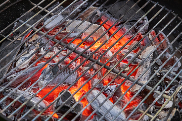 Image showing close up of charcoal grill