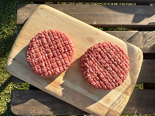 Image showing fresh raw burger patty