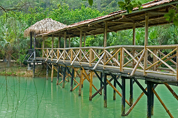 Image showing Wooden bridge