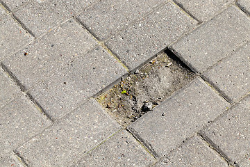 Image showing part of the road made of concrete tile