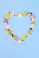 Image showing Heart Shape Floral Spring Wreath Design