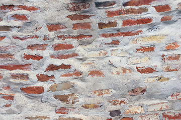 Image showing rough old brick wall