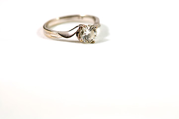 Image showing Crystal ring isolated over white