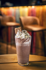 Image showing Chocolate drink with whipped cream