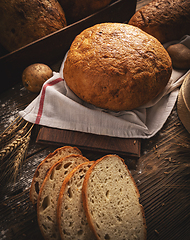 Image showing Fresh bread and wheat