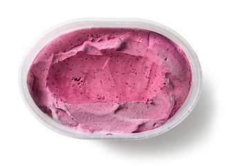 Image showing box of black currant ice cream