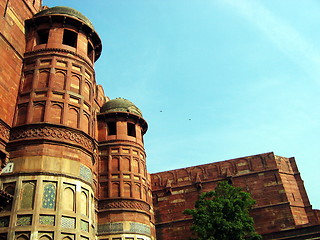 Image showing Agra Fort walls. India