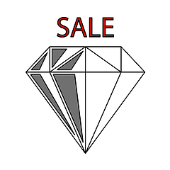 Image showing Dimond With Sale Sign Icon