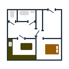 Image showing Icon Of Apartment Plan