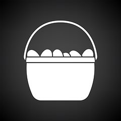 Image showing Easter Basket With Eggs Icon