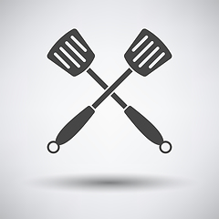 Image showing Crossed Frying Spatula