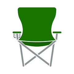 Image showing Icon Of Fishing Folding Chair