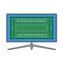 Image showing American Football Tv Icon