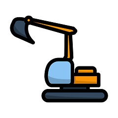 Image showing Icon Of Construction Bulldozer