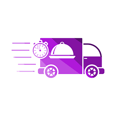 Image showing Fast Food Delivery Car Icon