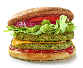 Image showing fresh tasty vegan burger