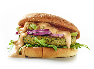 Image showing fresh vegan burger