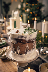 Image showing Festive Christmas cake.