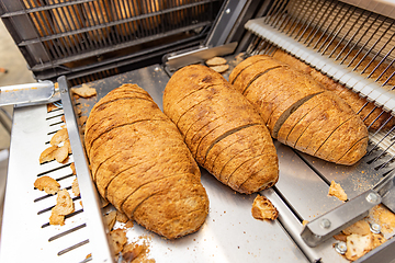 Image showing Freshly baked loaves of bread