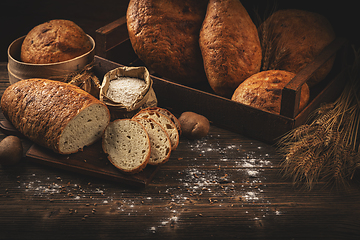 Image showing Assortment of baked bread