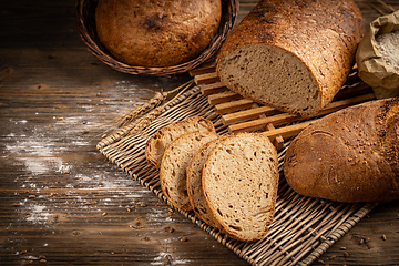 Image showing Concept of traditional sourdough bread