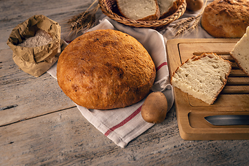 Image showing Still life of baked bread