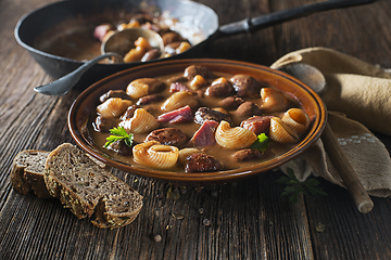 Image showing Stew pasta beans