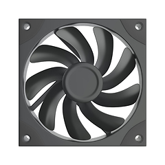 Image showing Black computer fan