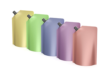 Image showing Stand-up pouches with different colors