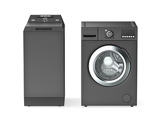Image showing Top and front load washing machines