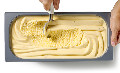 Image showing box of vanilla ice cream