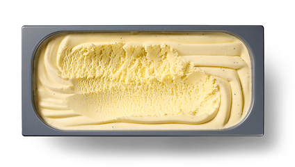 Image showing box of vanilla ice cream